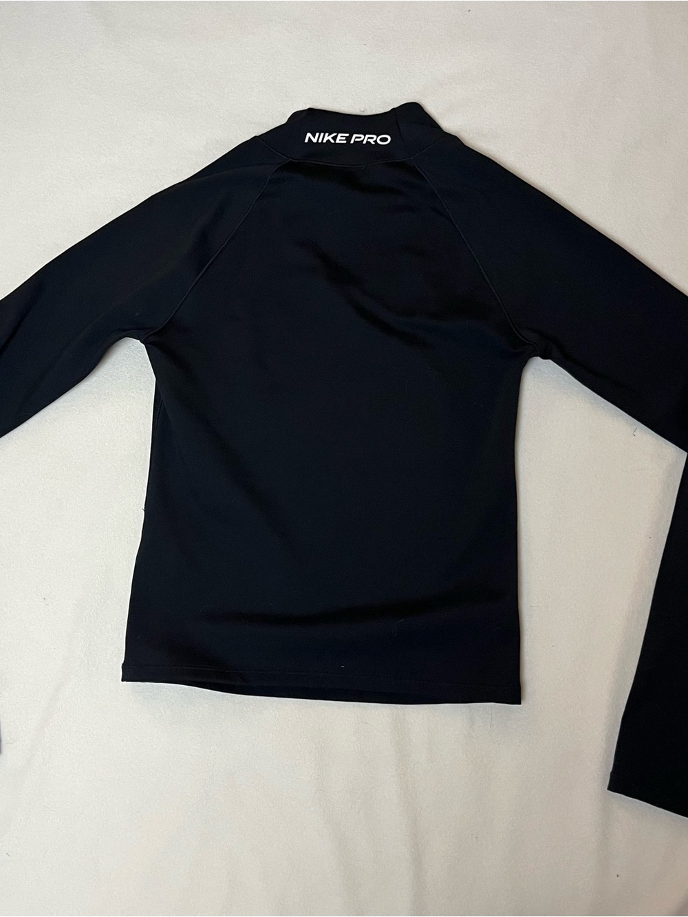 Nike Black Long-Sleeve Mock Neck Performance Top - Picture 6 of 8